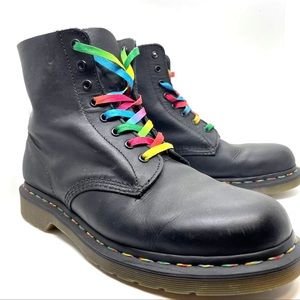 Dr. Martens Pascal Rainbow Combat Boots Style 1460 Lace Up Boots